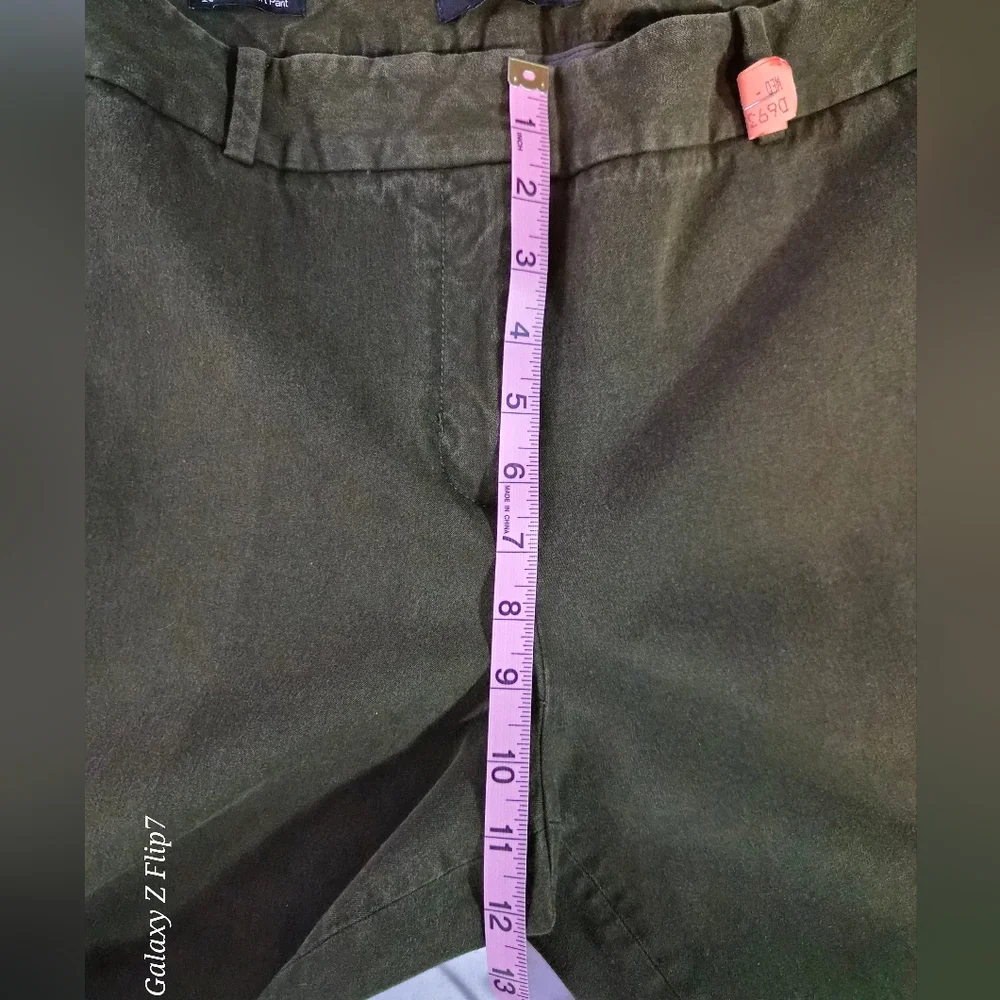 ​Talbots Greenwich Refined Denim Wide-Leg Trousers - Green - High-Waist - 16P - Picture 7 of 9